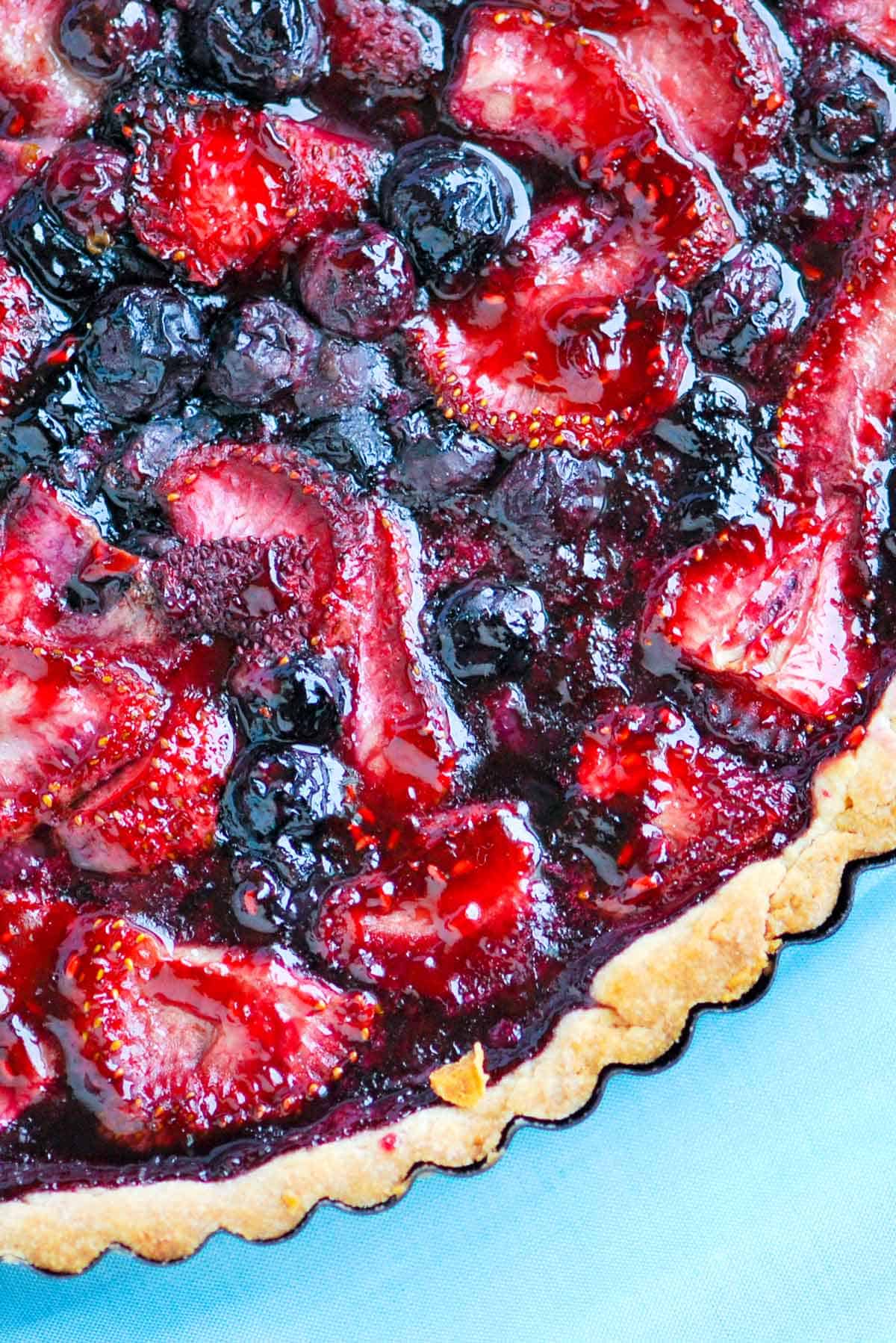 Blueberry and Strawberry Tart Recipe Homemade Berry Tart