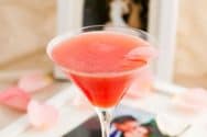 Fresh Watermelon and Tea Martini Cocktail