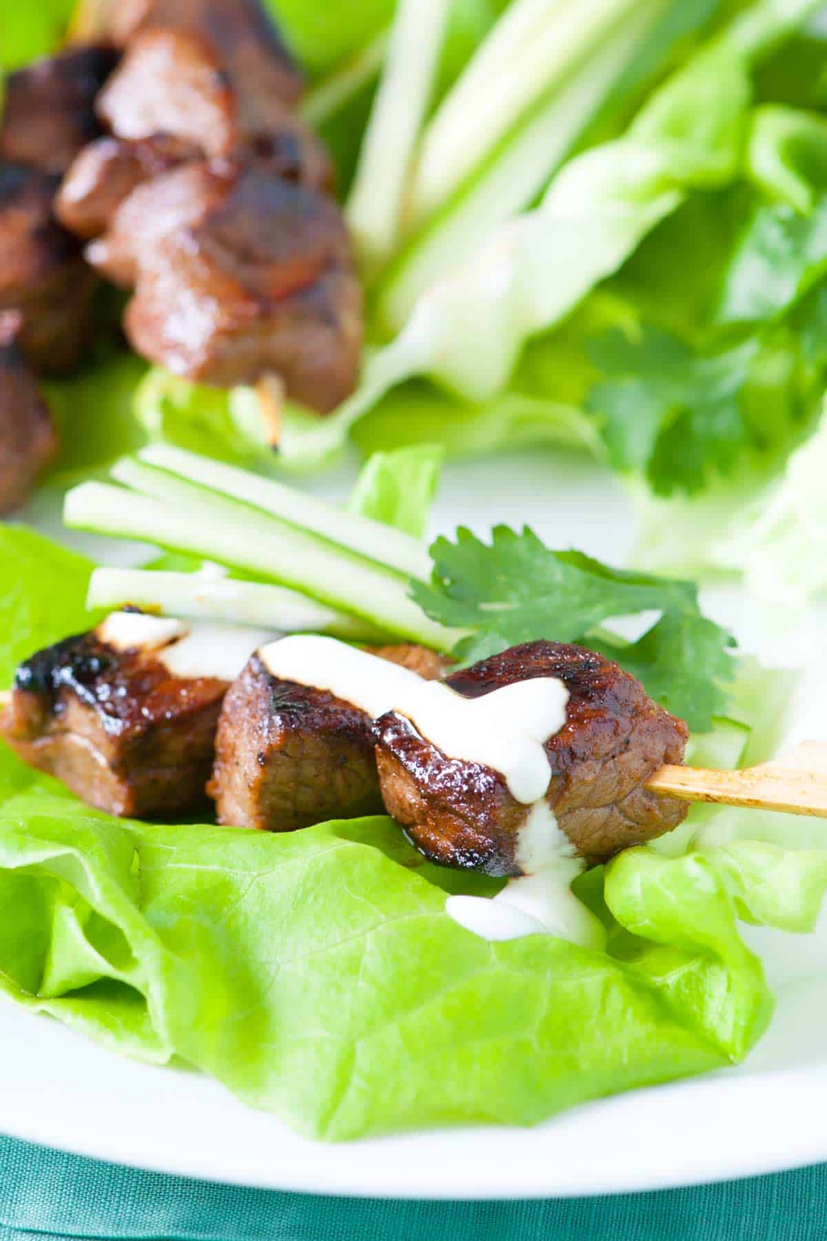Honey Sriracha Marinated Beef Kabobs Recipe Honey Sriracha marinated beef skewers