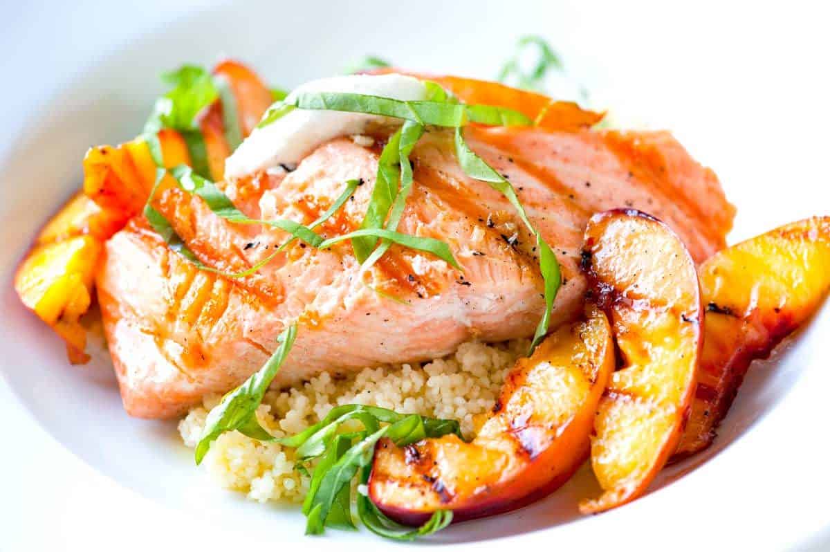 Easy Grilled Salmon with Nectarines
