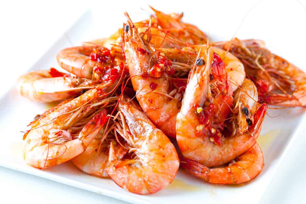 Chili Butter Head On Shrimp