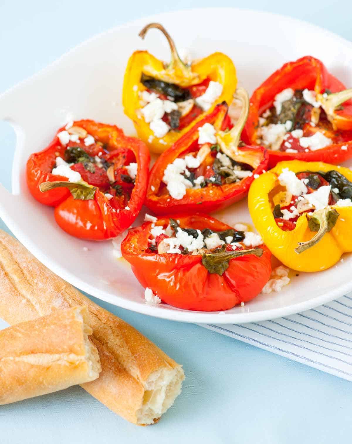 Tomato Basil Stuffed Peppers