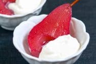 Red Wine Poached Pears