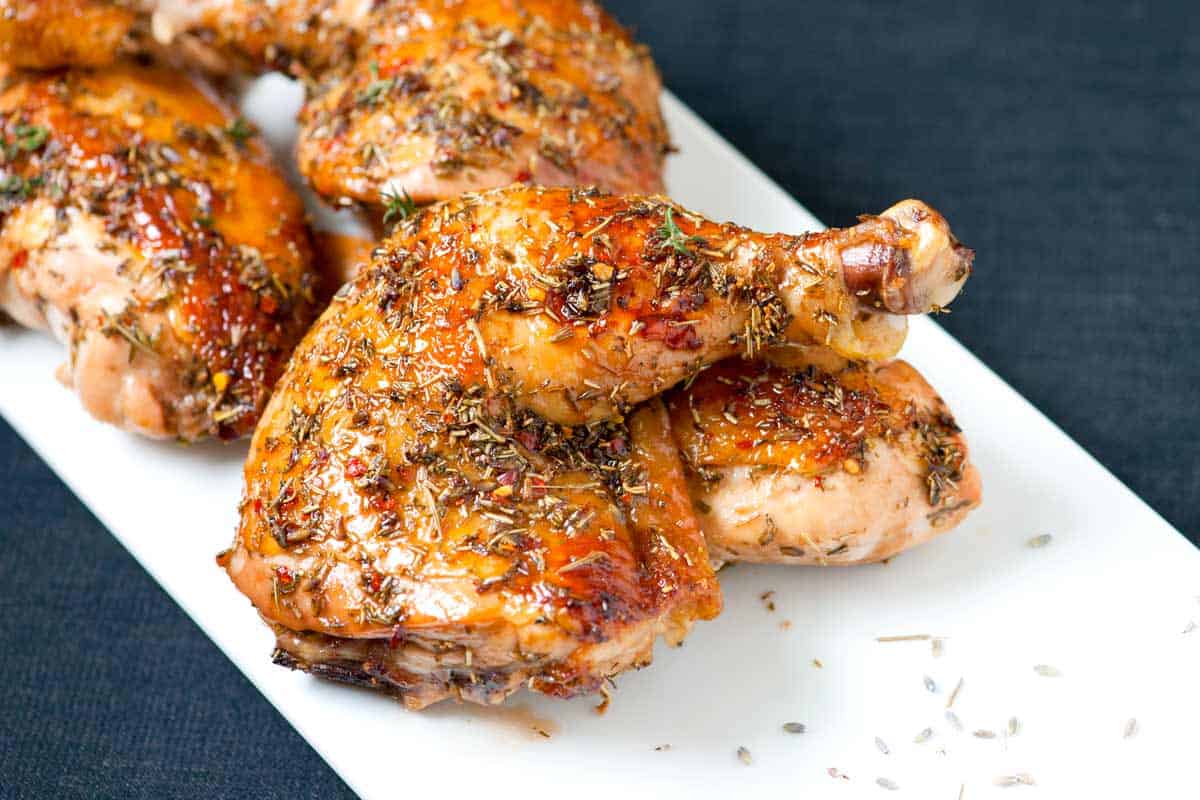 Honey Glazed Lavender Chicken