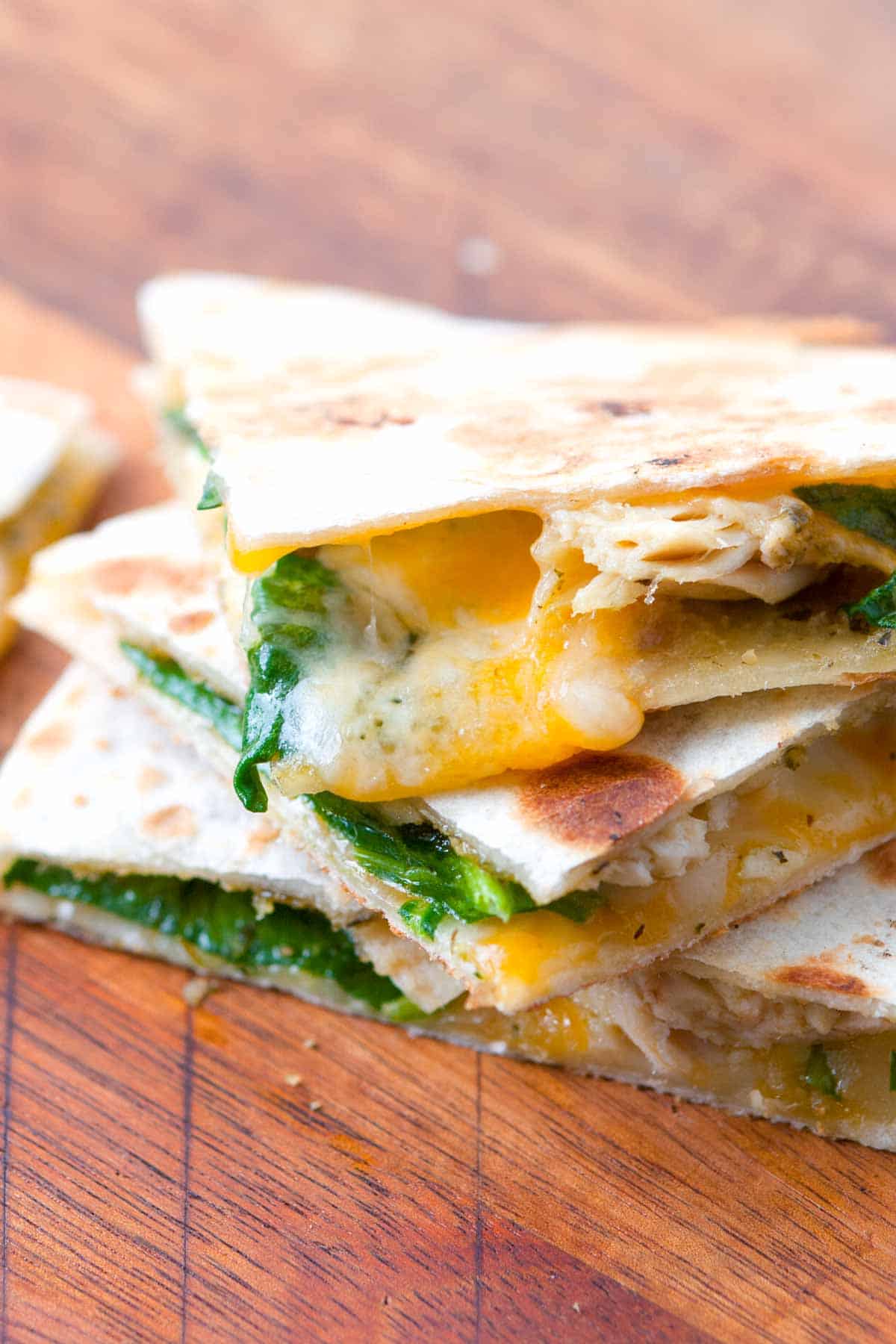 Chicken Pesto Quesadillas