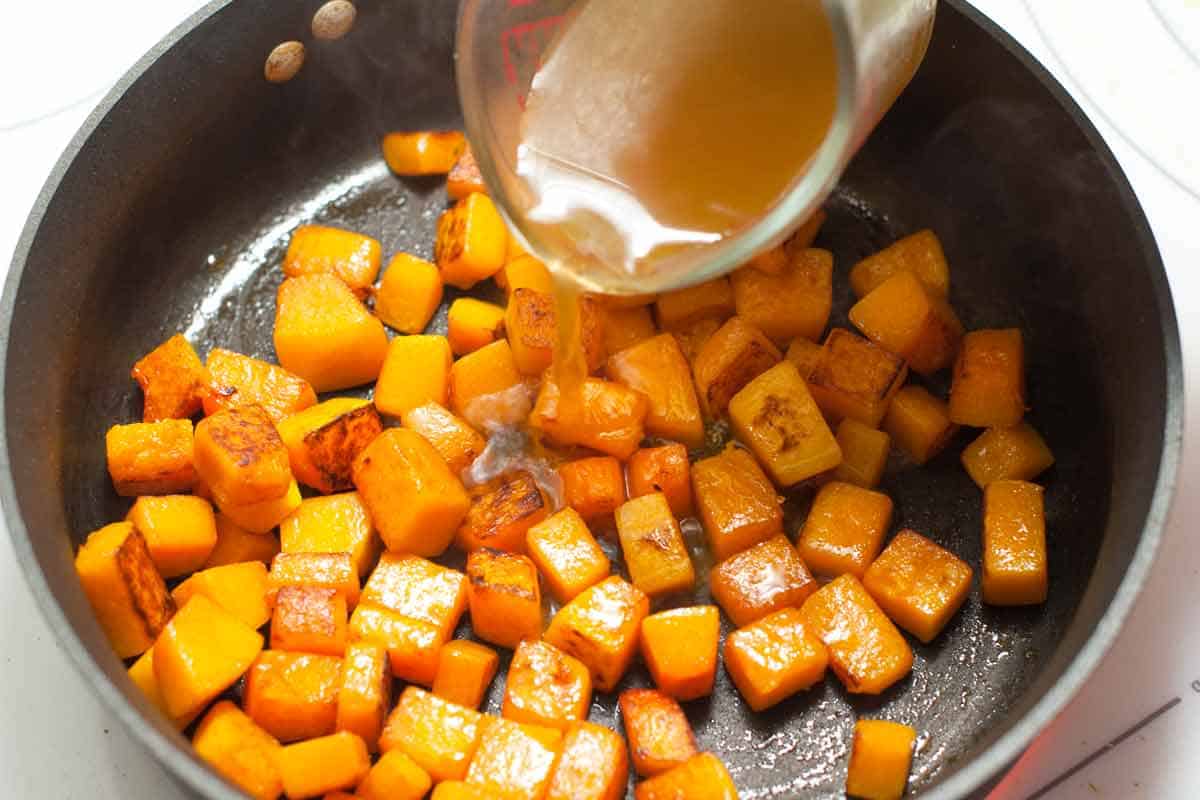 Butternut Squash and Pesto Pizza Recipe Cooking the squash