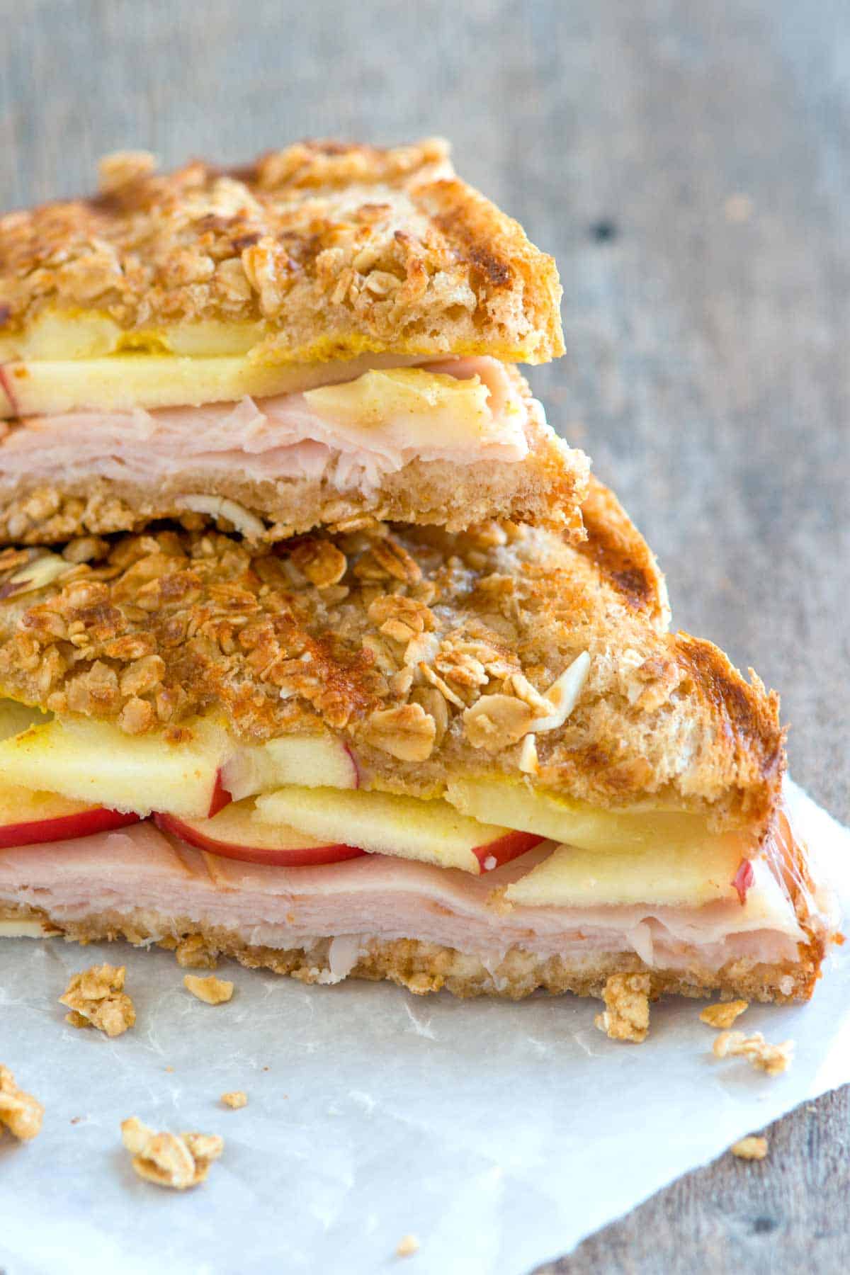Granola Crusted Apple and Turkey Panini Recipe