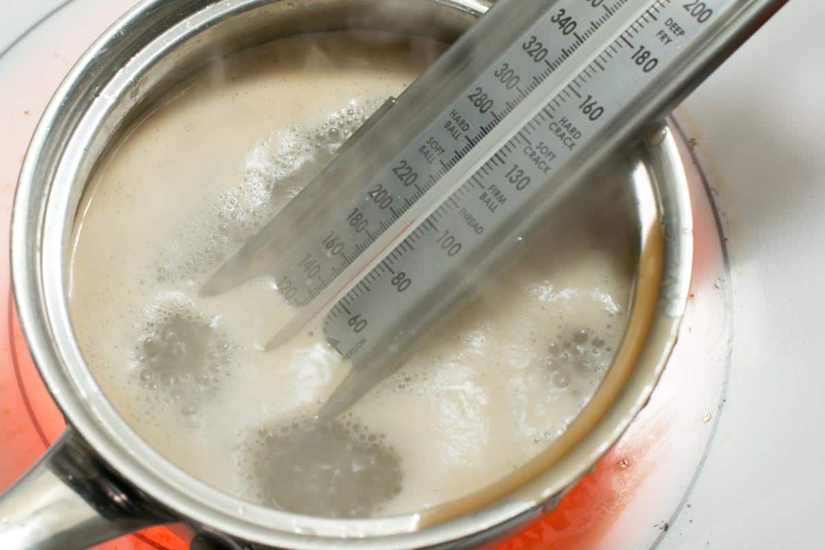 How to Clean Up After Making Caramels cleaning a saucepan and candy thermometer after making caramel