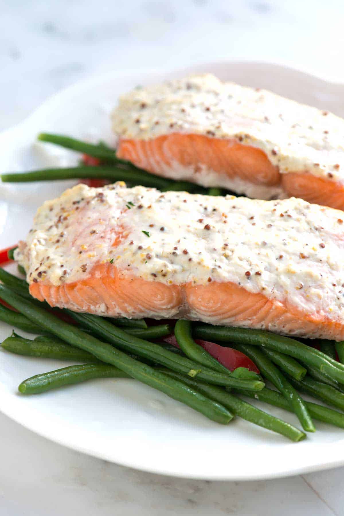 Sour Cream Baked Salmon