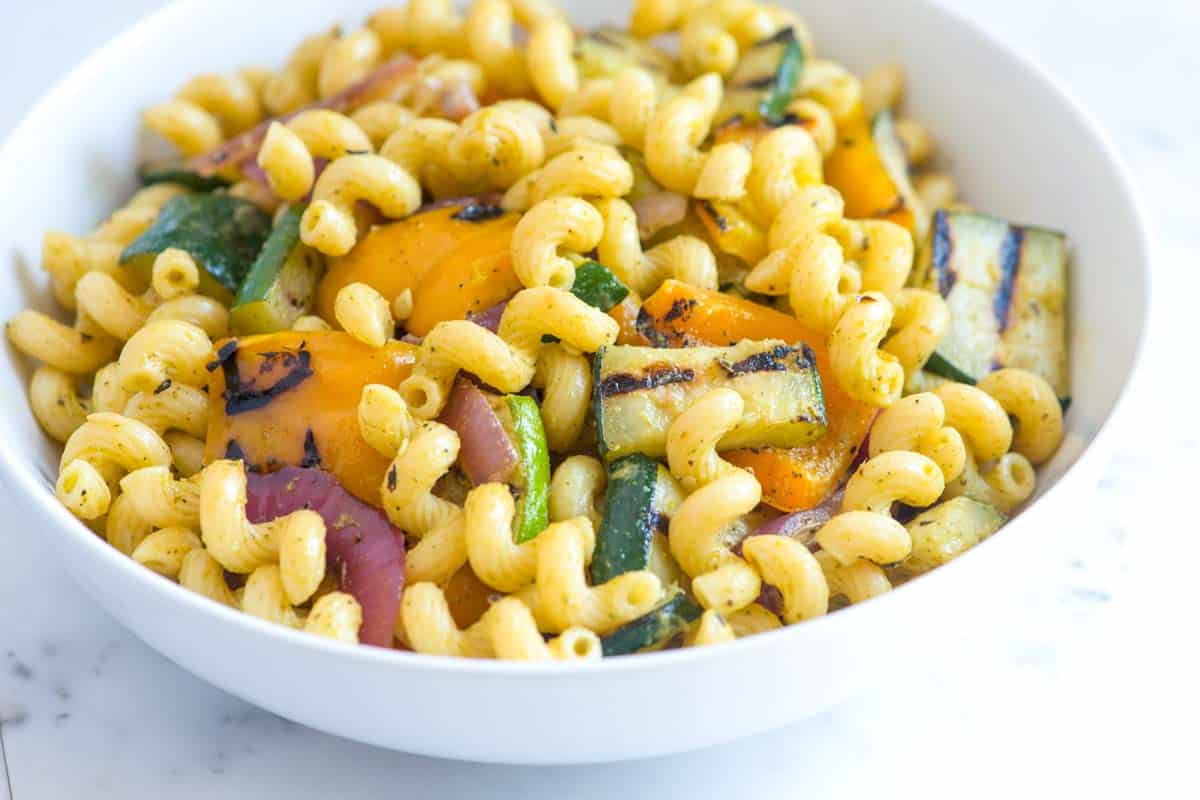 Lemon Basil Pasta Salad Recipe with Veggies Lemon Basil Pasta Salad