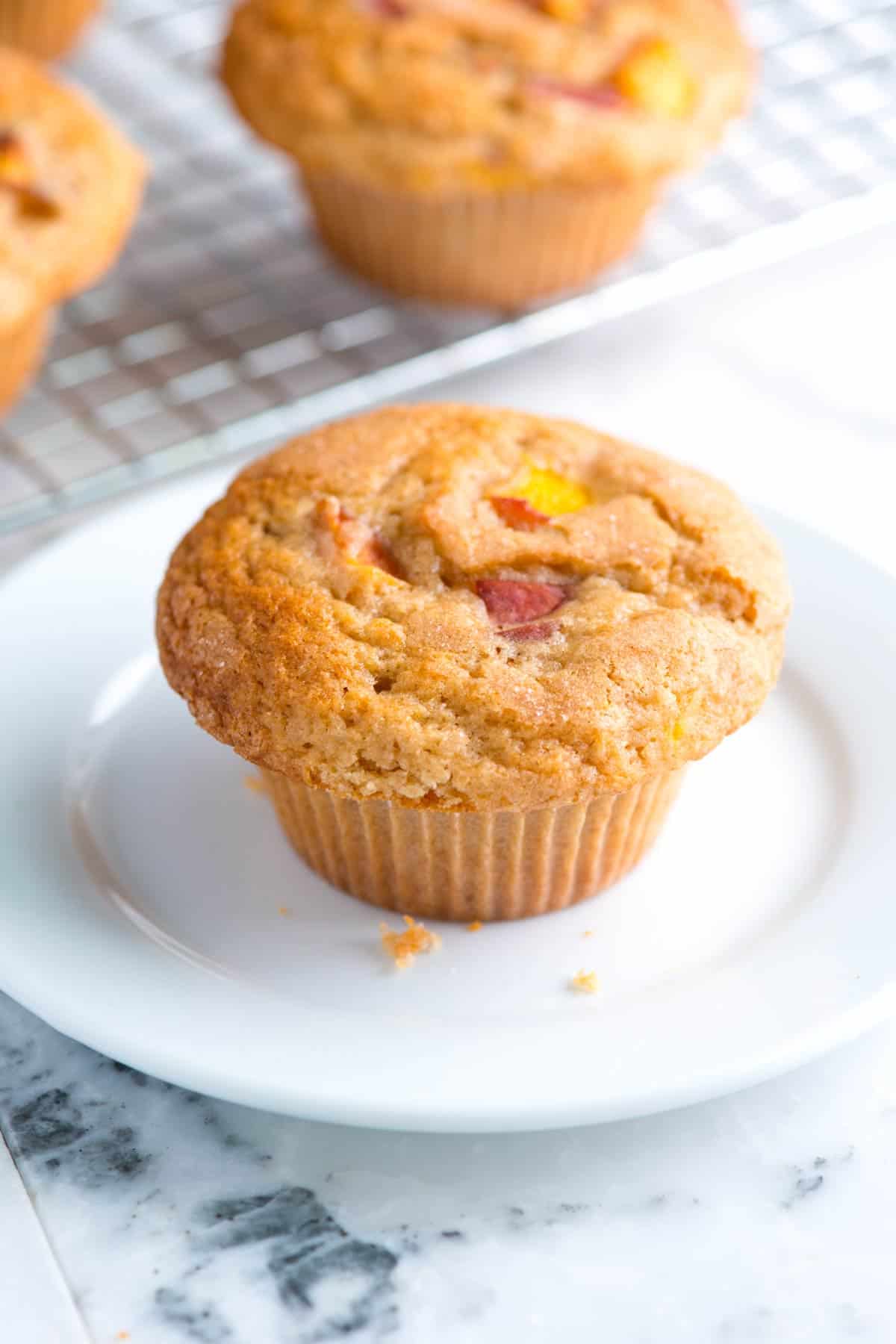 How to Make Peach Muffins Peach Muffins