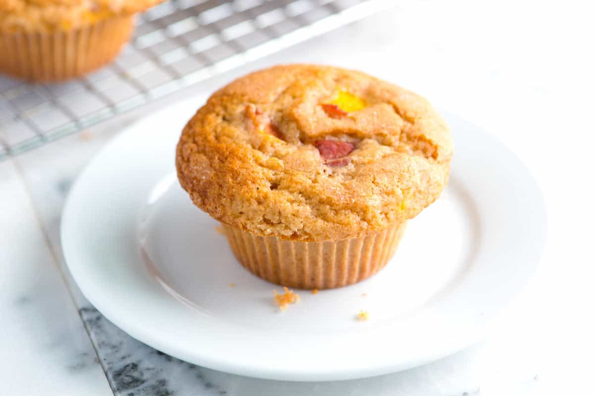 Vanilla Peach Muffins Recipe Peach Muffins