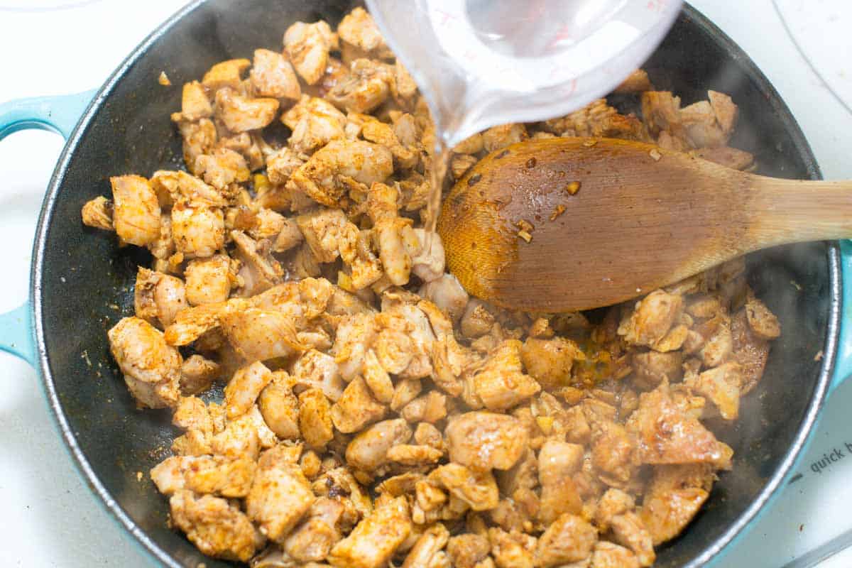 Add Bacon for the Best Chicken Tacos Deglazing the pan