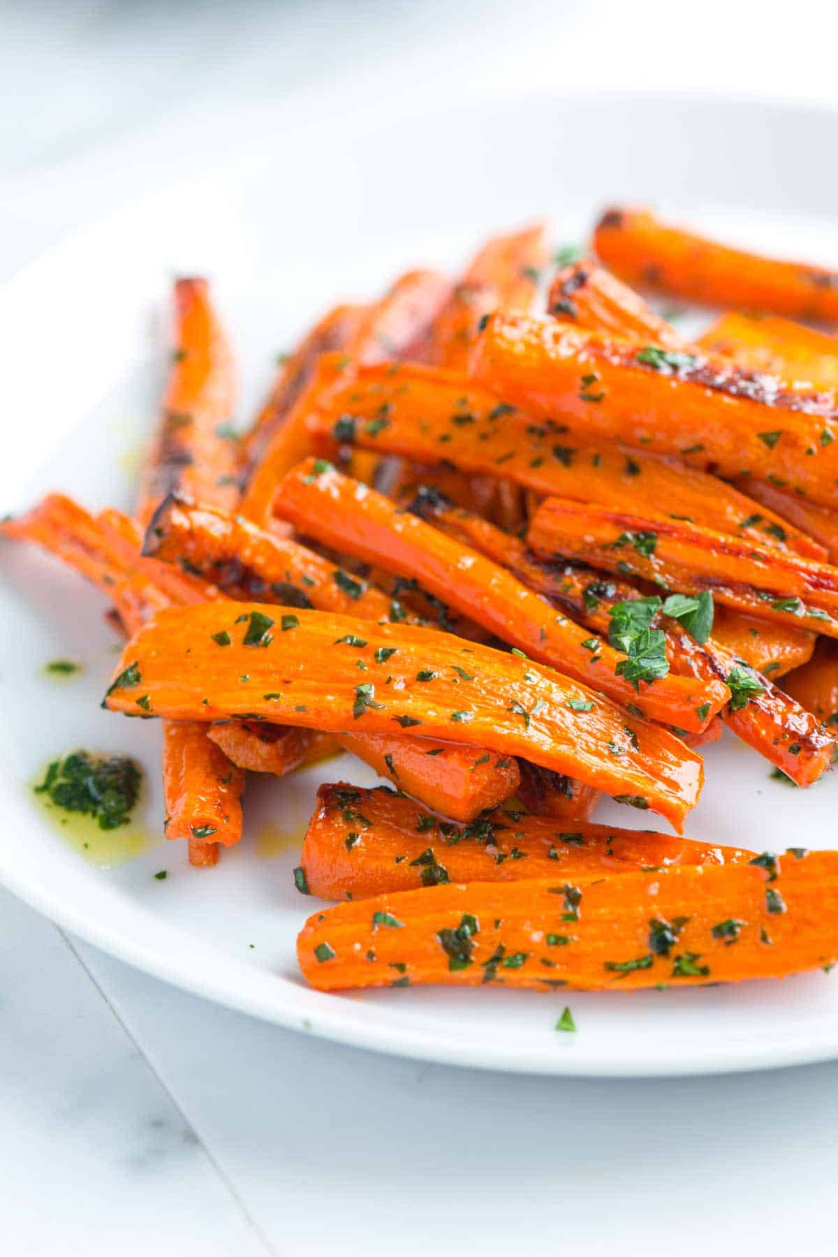 Roasted Carrots with Garlic Parsley Butter