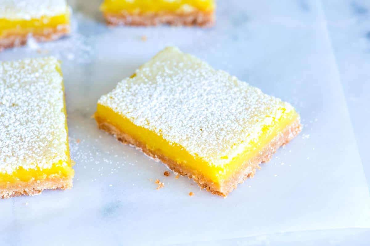 Lemon Bars with shortbread crust