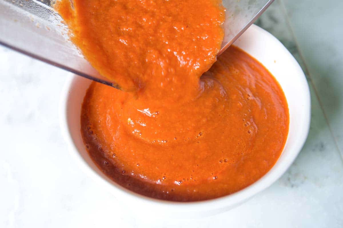 Homemade ketchup after blending, it's got a more rustic texture