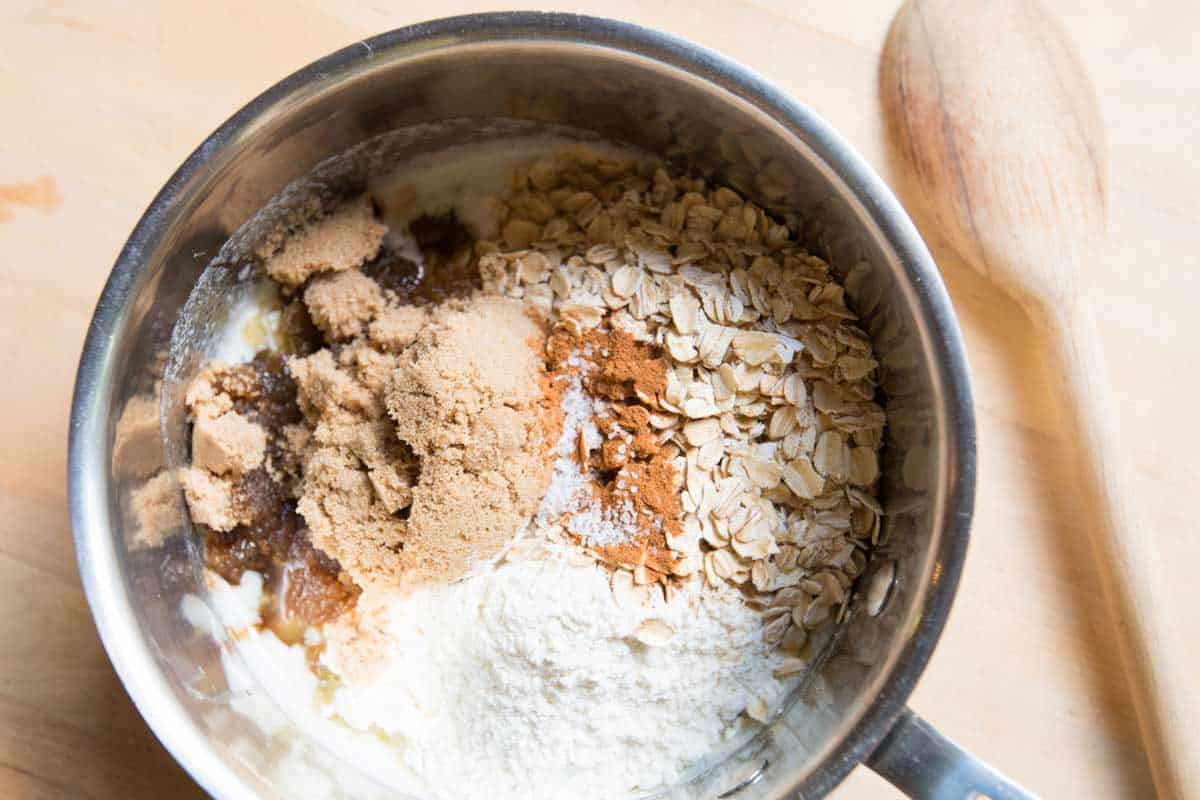 Making the Baked Apple topping