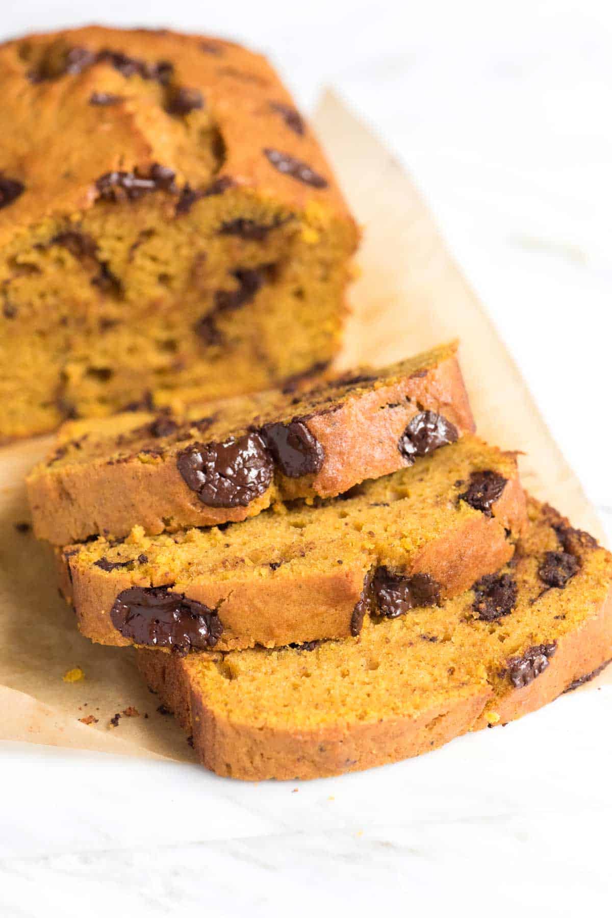 Homemade Pumpkin Chocolate Chip Bread