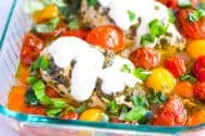 Tomato Basil Baked Chicken Breasts