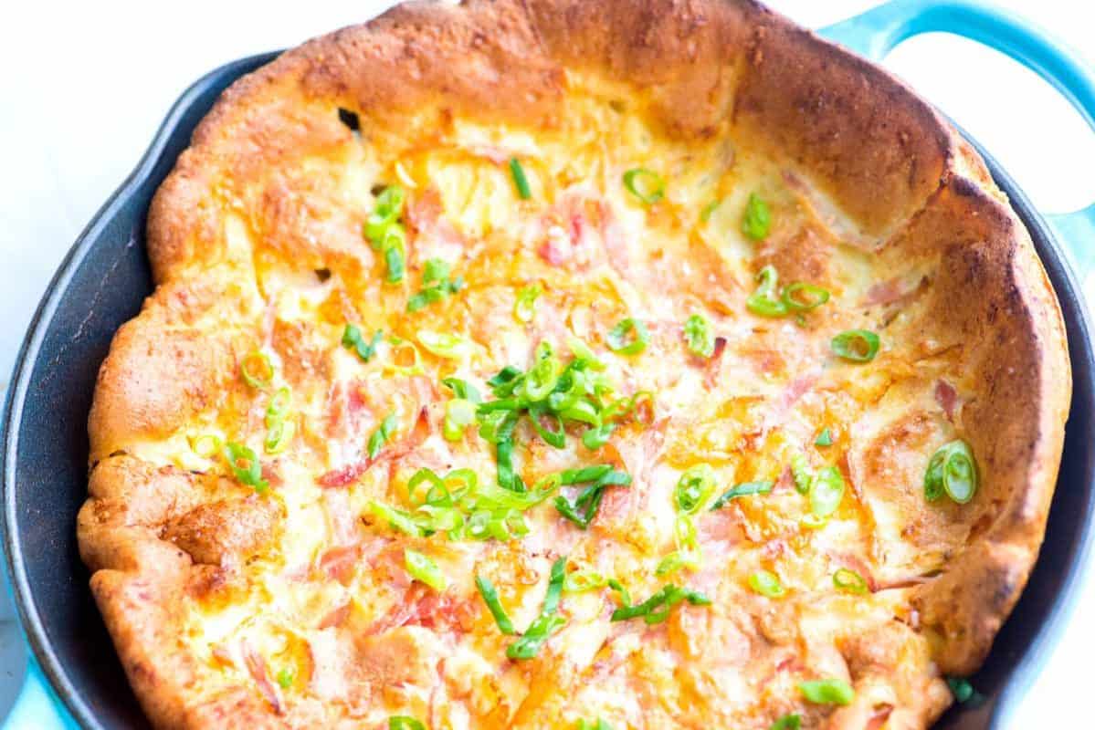 Ham and Cheese Dutch Baby