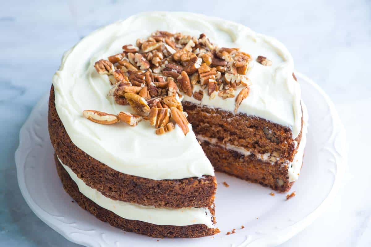 Homemade Carrot Cake with Cream Cheese Frosting