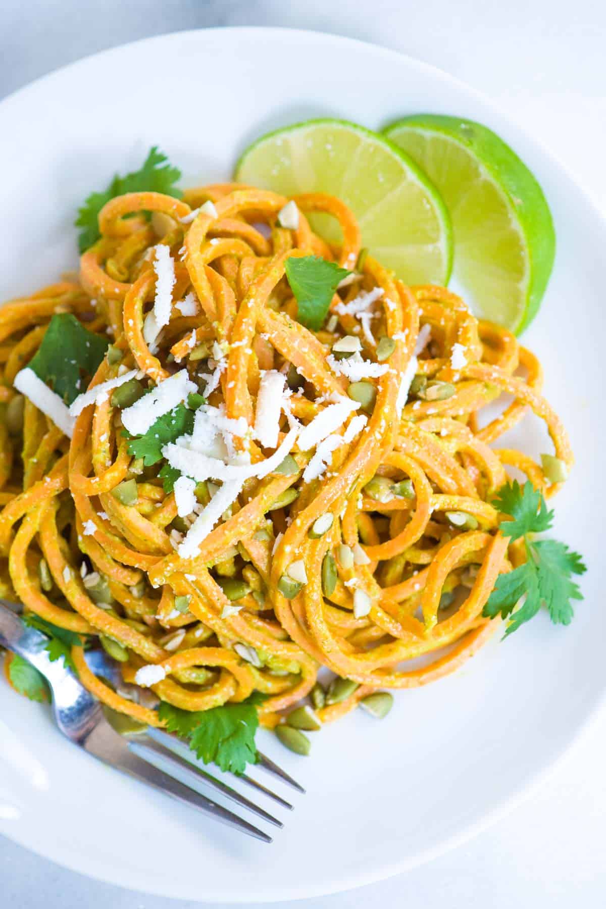 Creamy Avocado Sweet Potato Noodles Recipe Creamy Avocado Sweet Potato Noodles