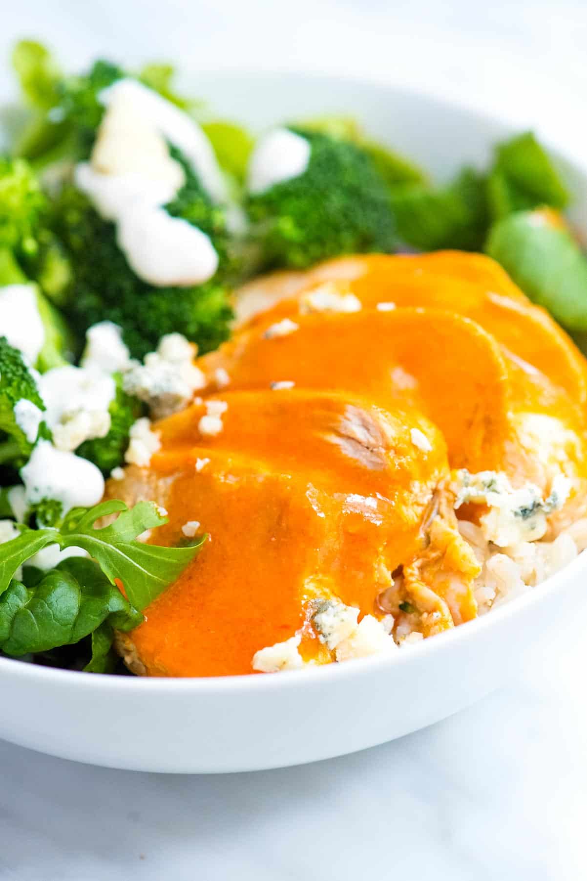Easy Buffalo Chicken Rice Bowl