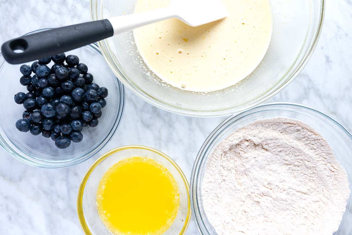 Lemon blueberry cake ingredients