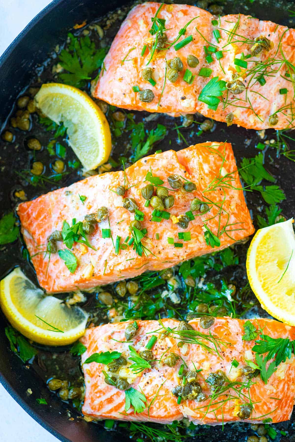 Garlic Caper Baked Salmon