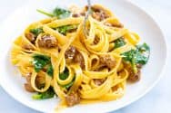 Sausage Alfredo Pasta