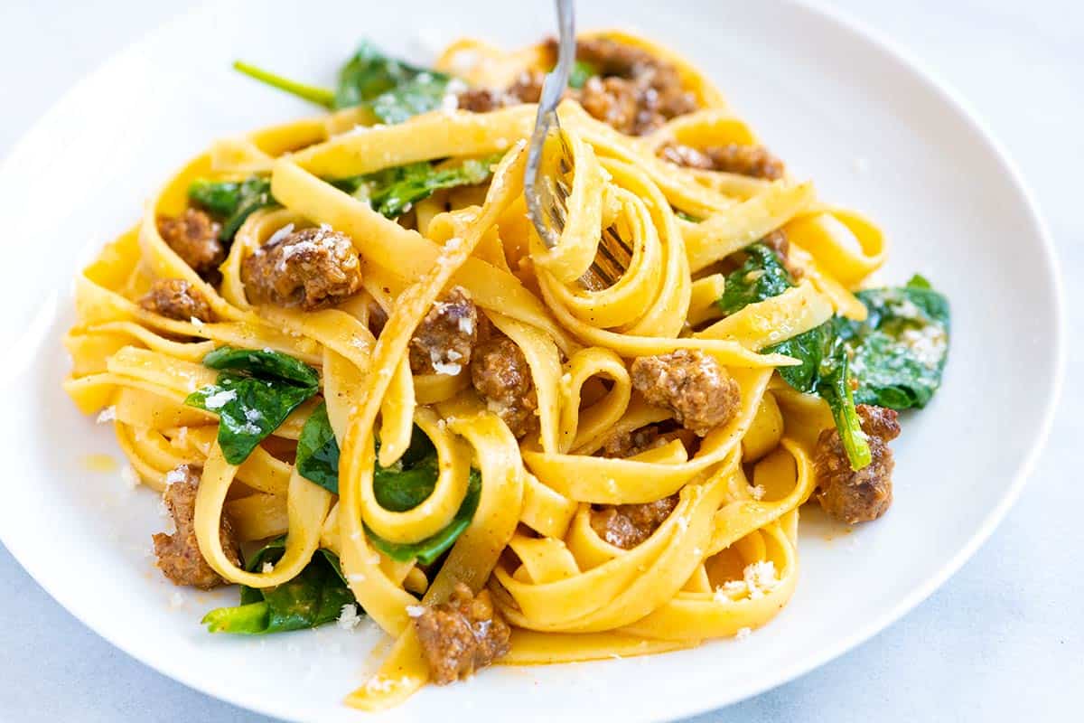 Sausage Alfredo Pasta
