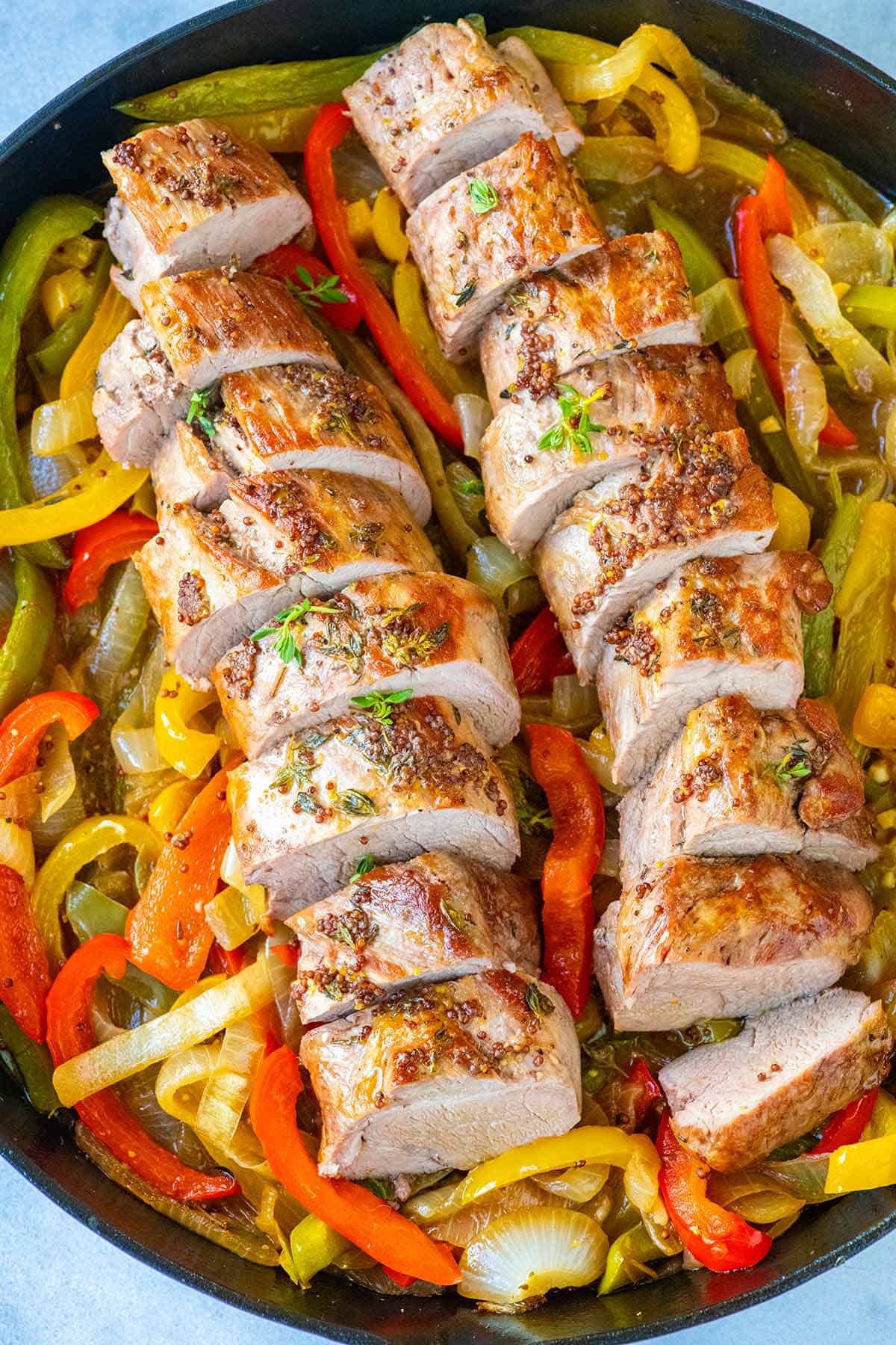 Pork Tenderloin with Peppers and Onions