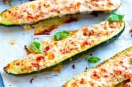 Cheese Stuffed Zucchini Boats