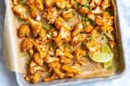 Chili Lime Roasted Cauliflower
