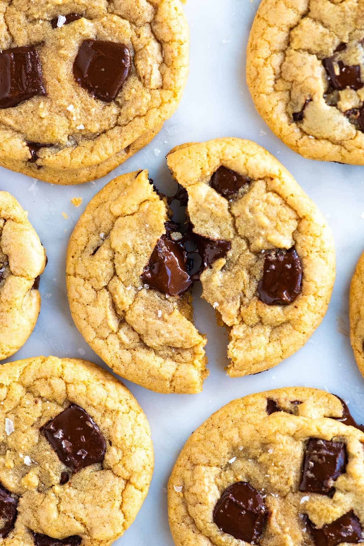 Easy Chocolate Chip Cookies made with espresso powder in the batter