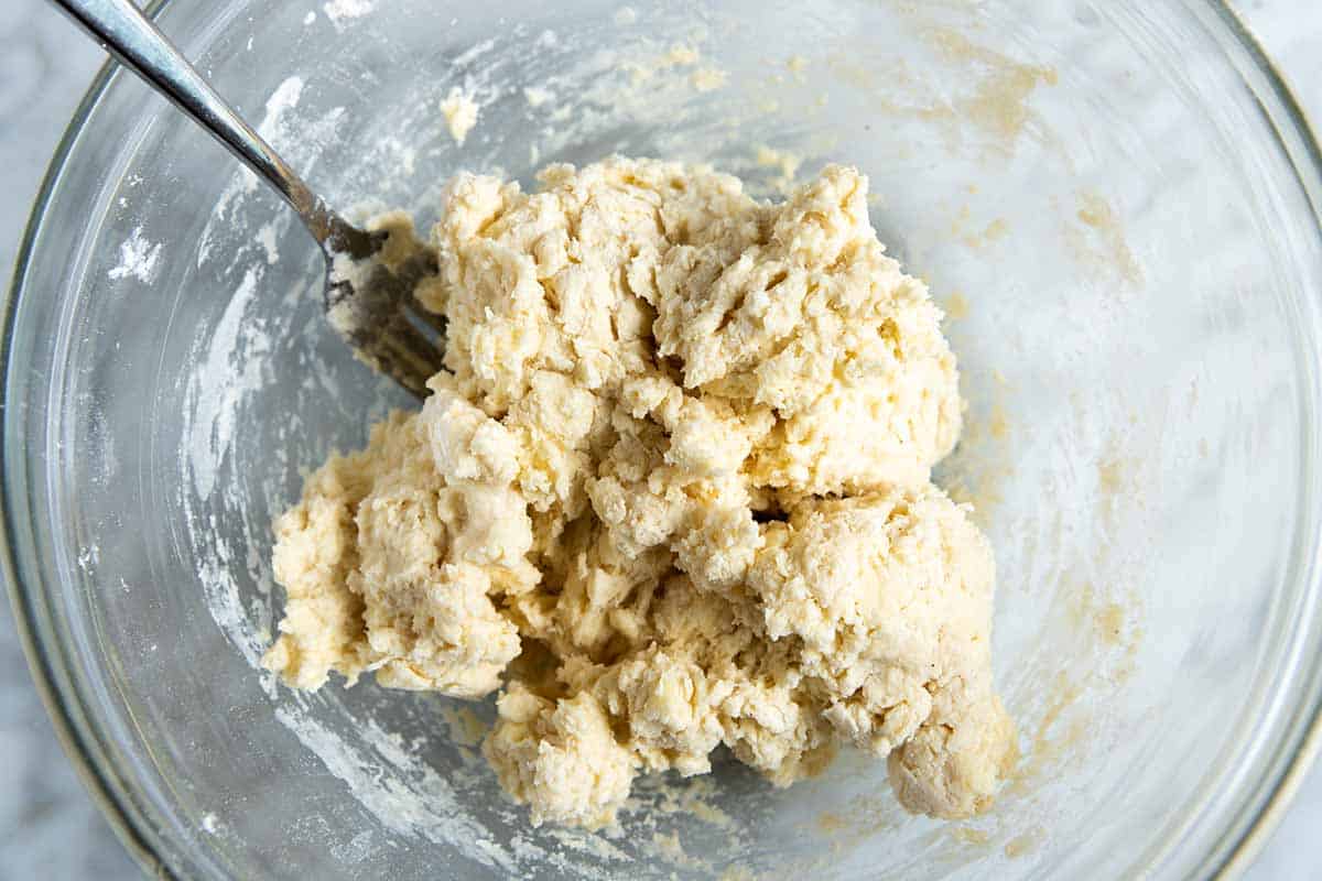 Drop biscuit dough ready to be baked