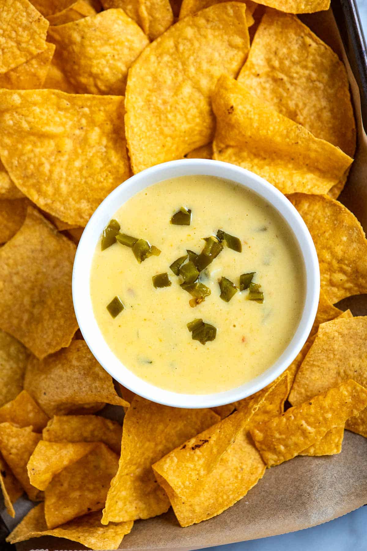 Homemade Queso with Chips
