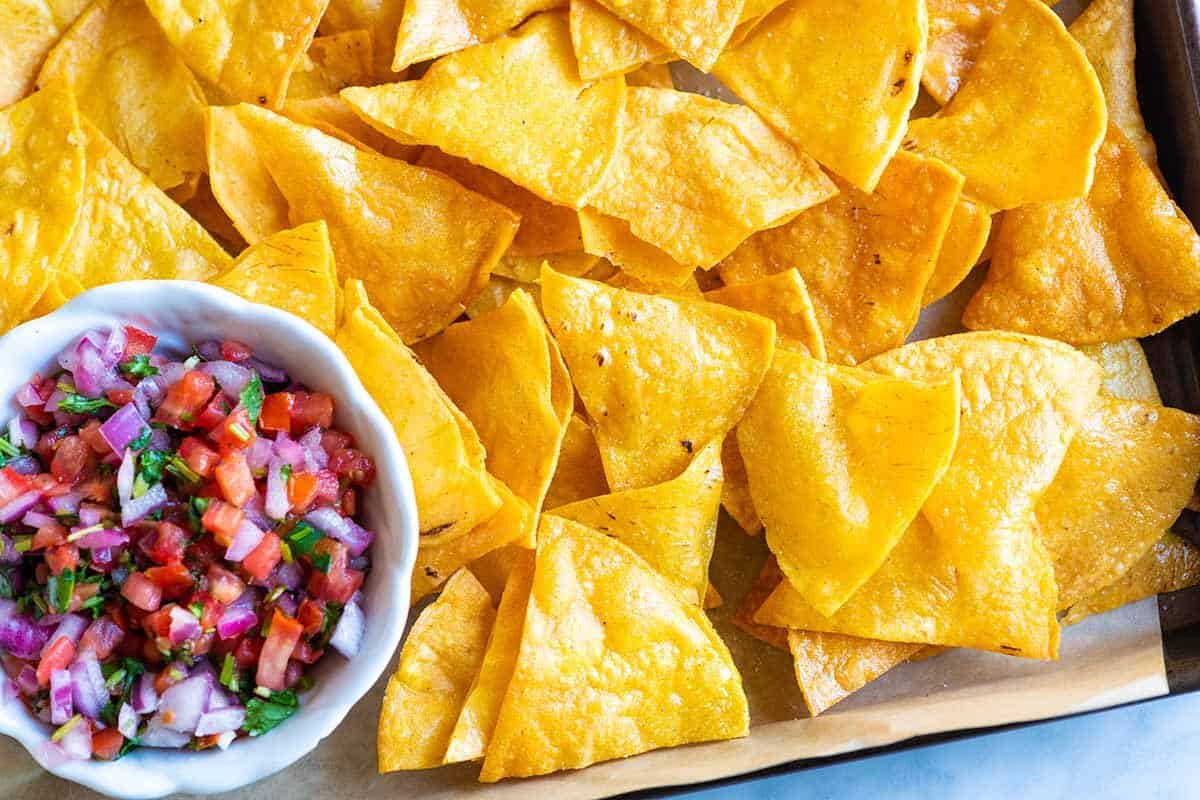 Homemade Tortilla Chips (Fried or Baked)