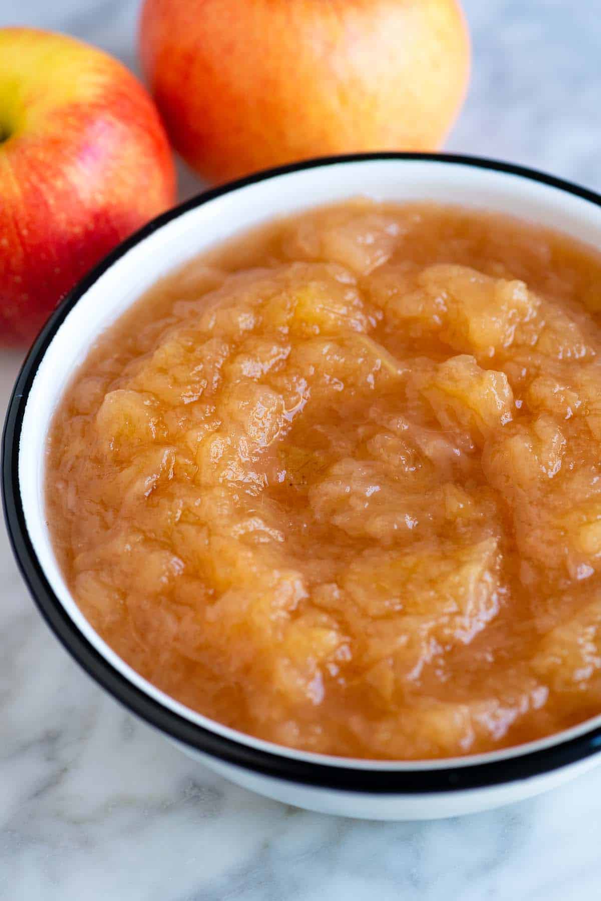 A bowl of Instant Pot Applesauce