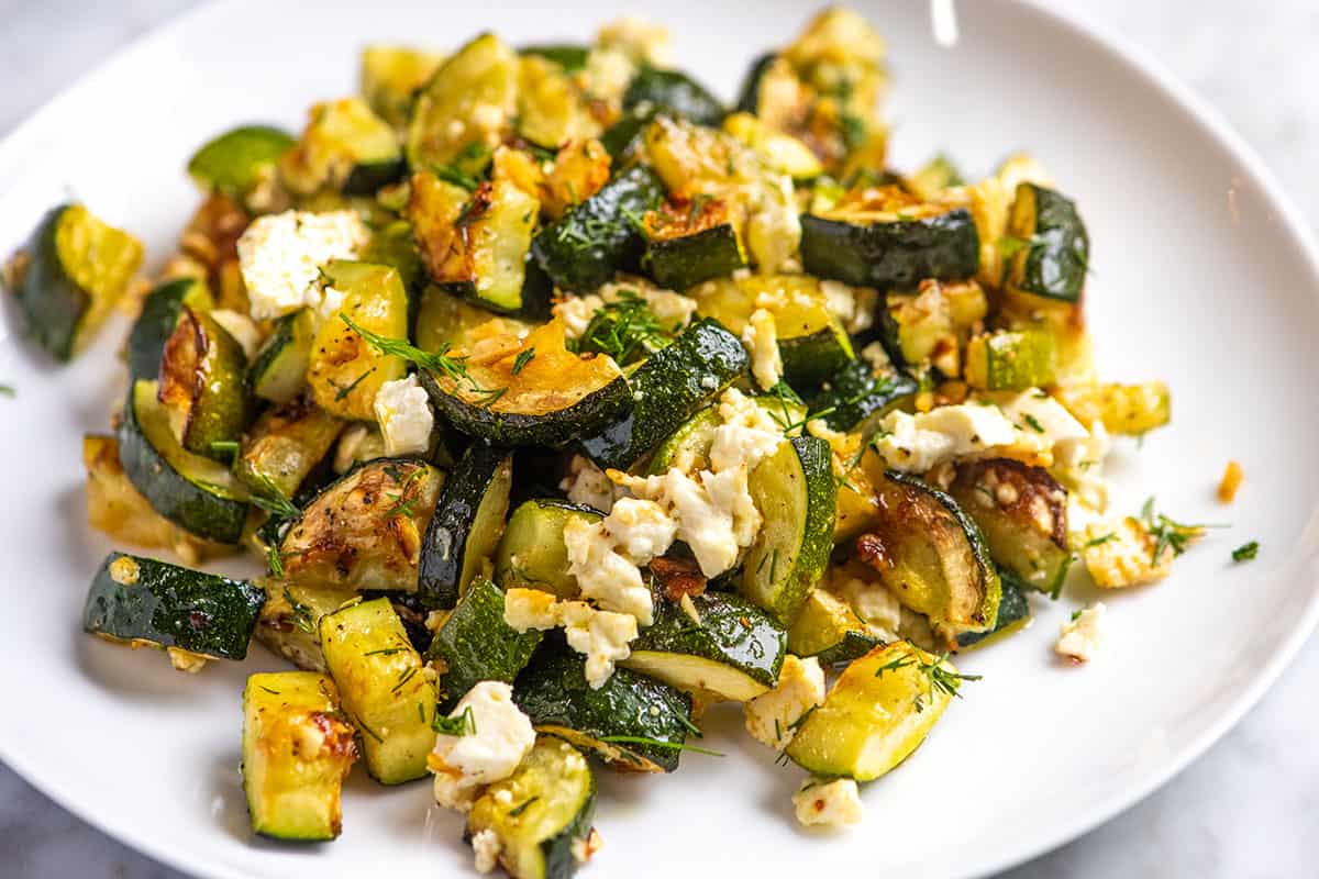 Roasted Zucchini with Feta