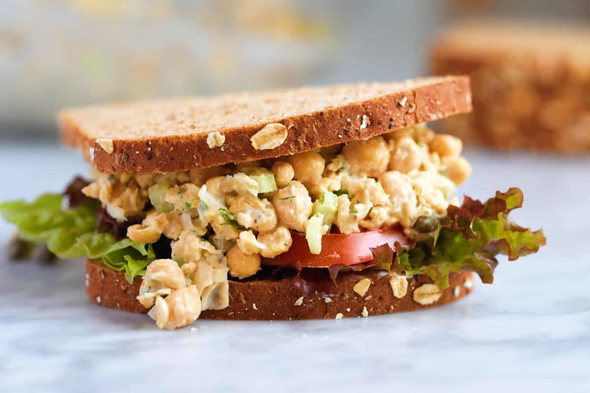 Easy Smashed Chickpea Salad