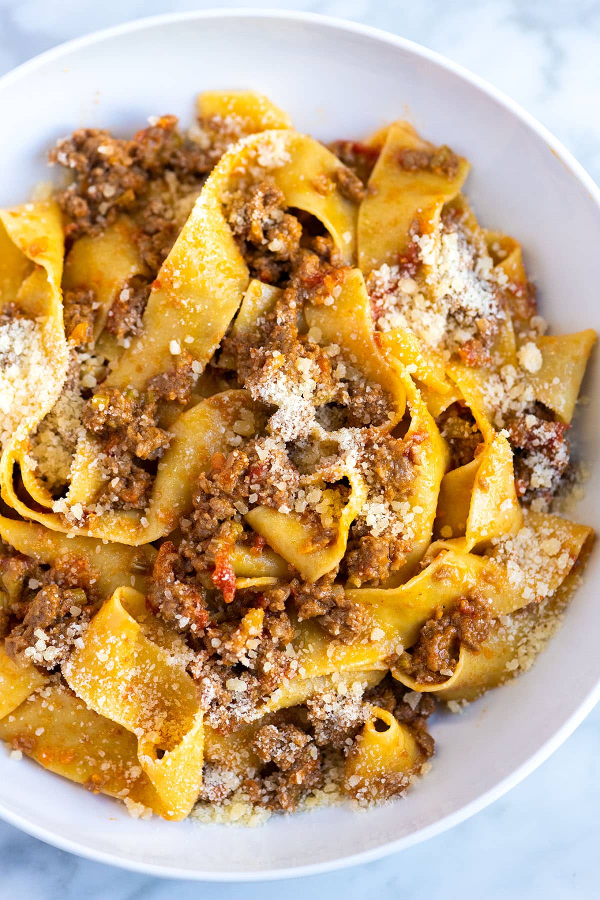Bolognese sauce with pappardelle
