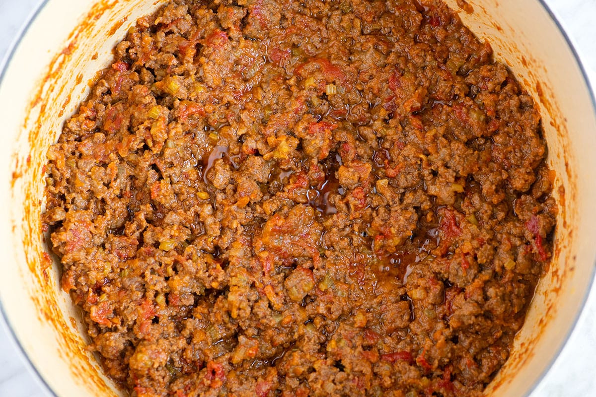 Bolognese sauce ready to eat