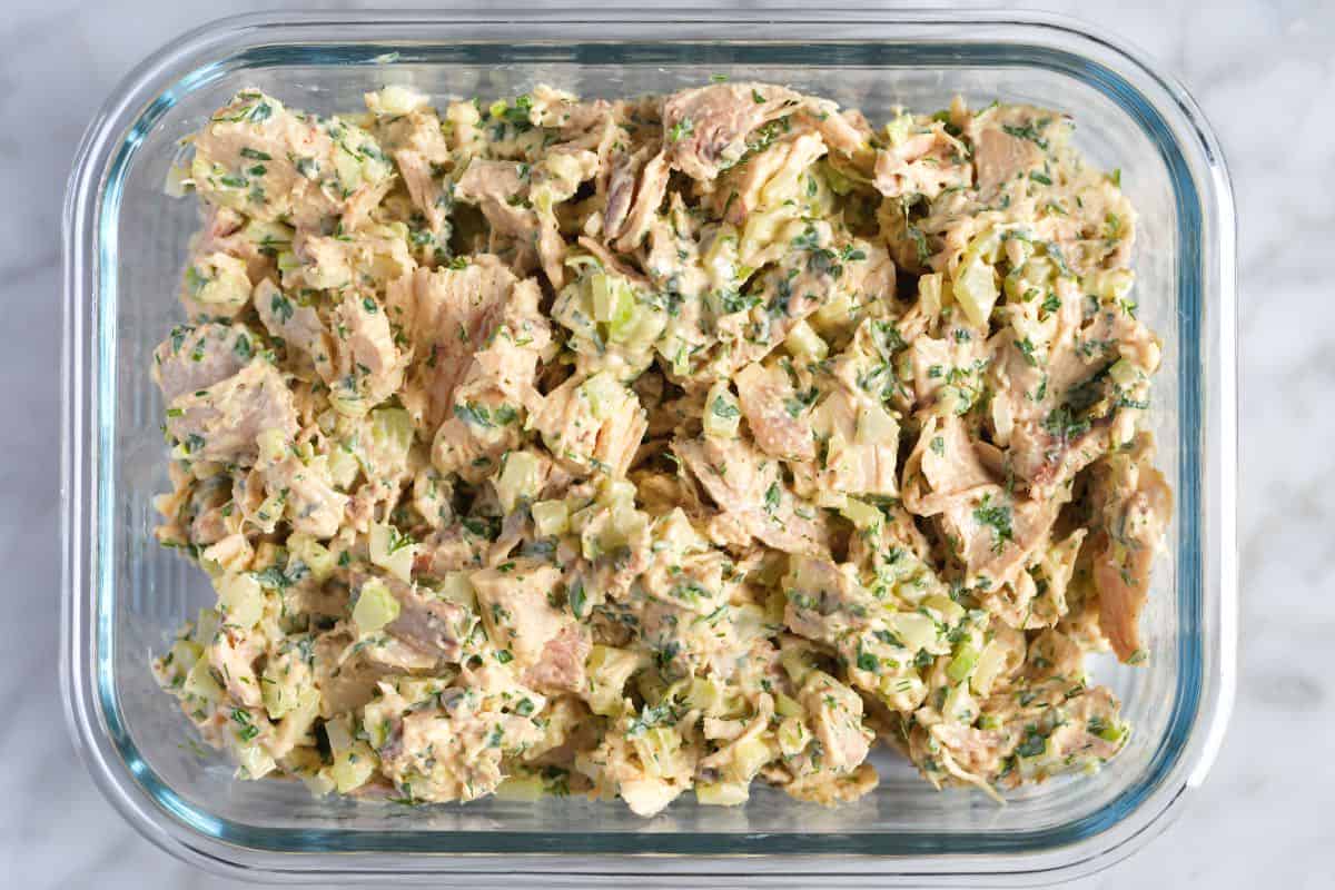 Storing chicken salad for lunches throughout the week
