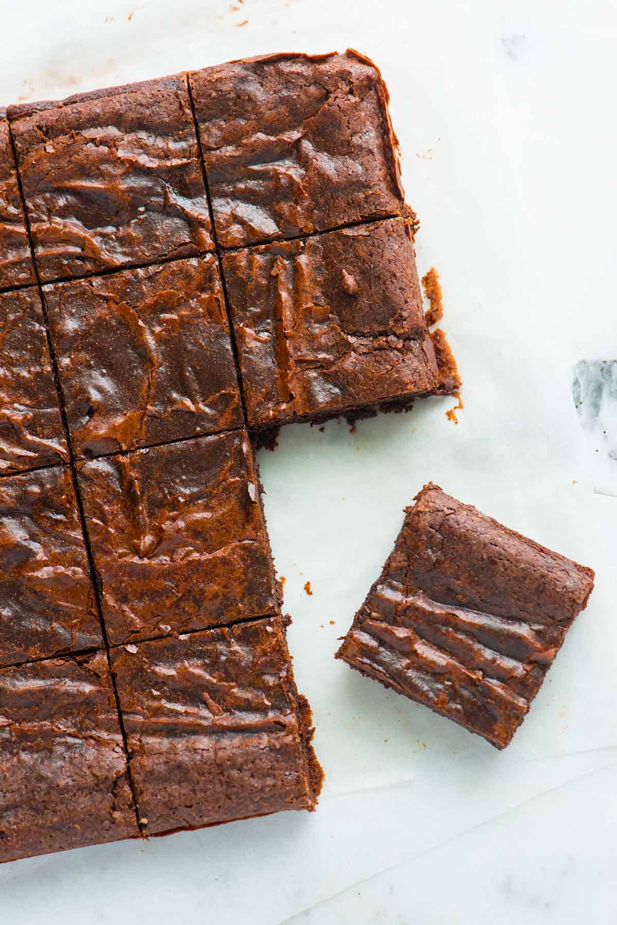 Fudgy Brownies with crinkly tops