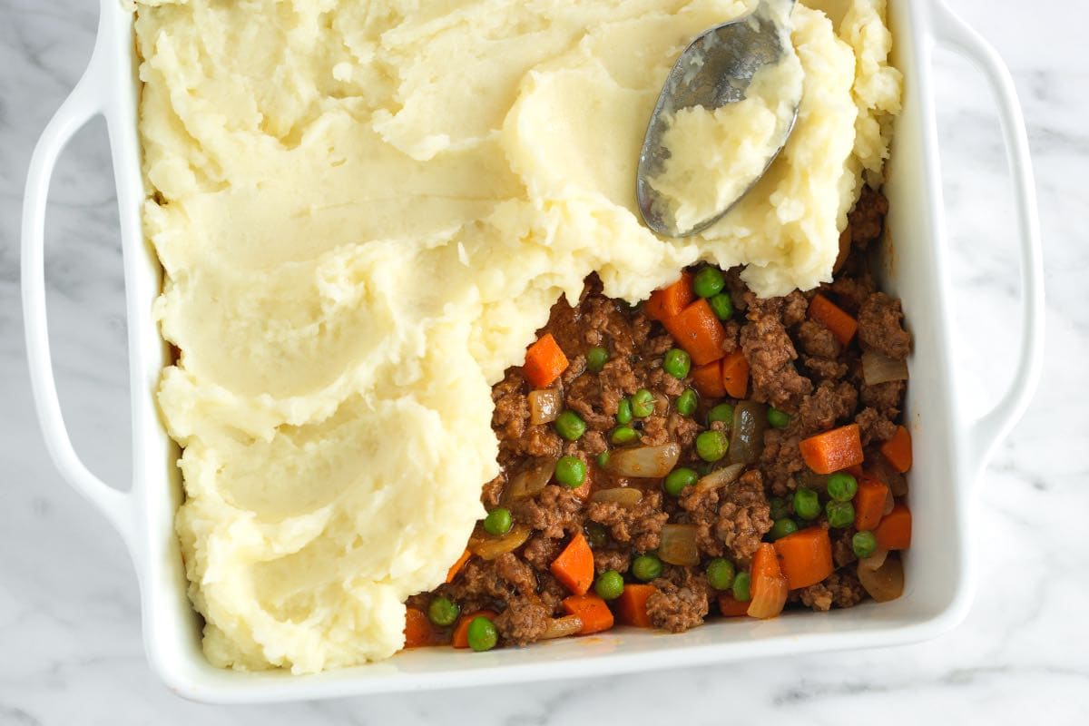 Making traditional Shepherd's Pie