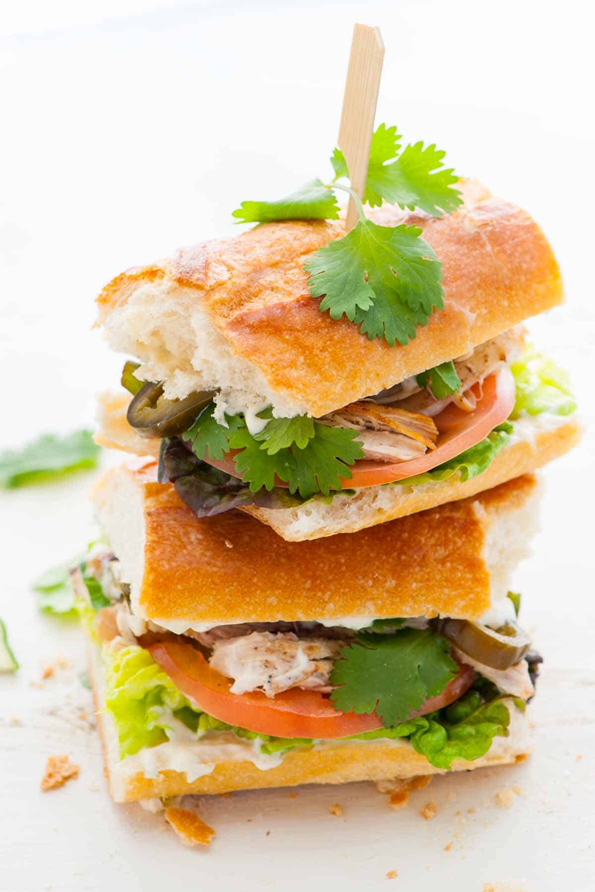 Spicy Shredded Chicken Sandwiches