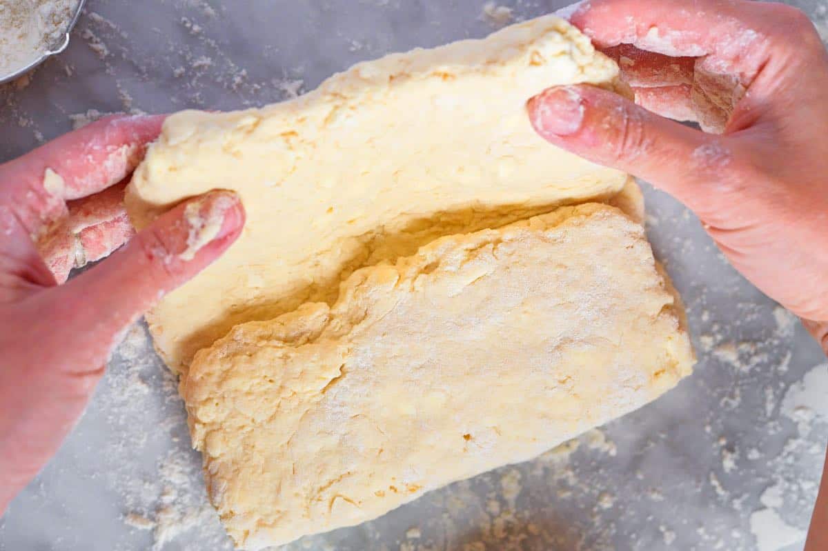 How to Make the Best Biscuits: Folding the biscuit dough