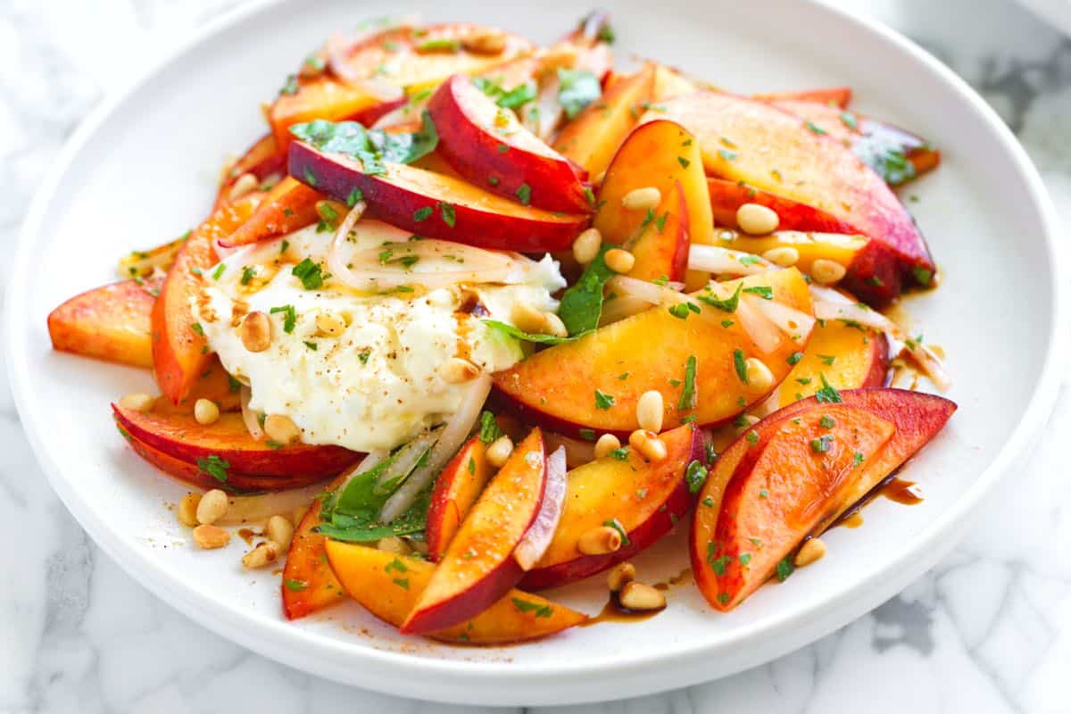 Peach Burrata Salad