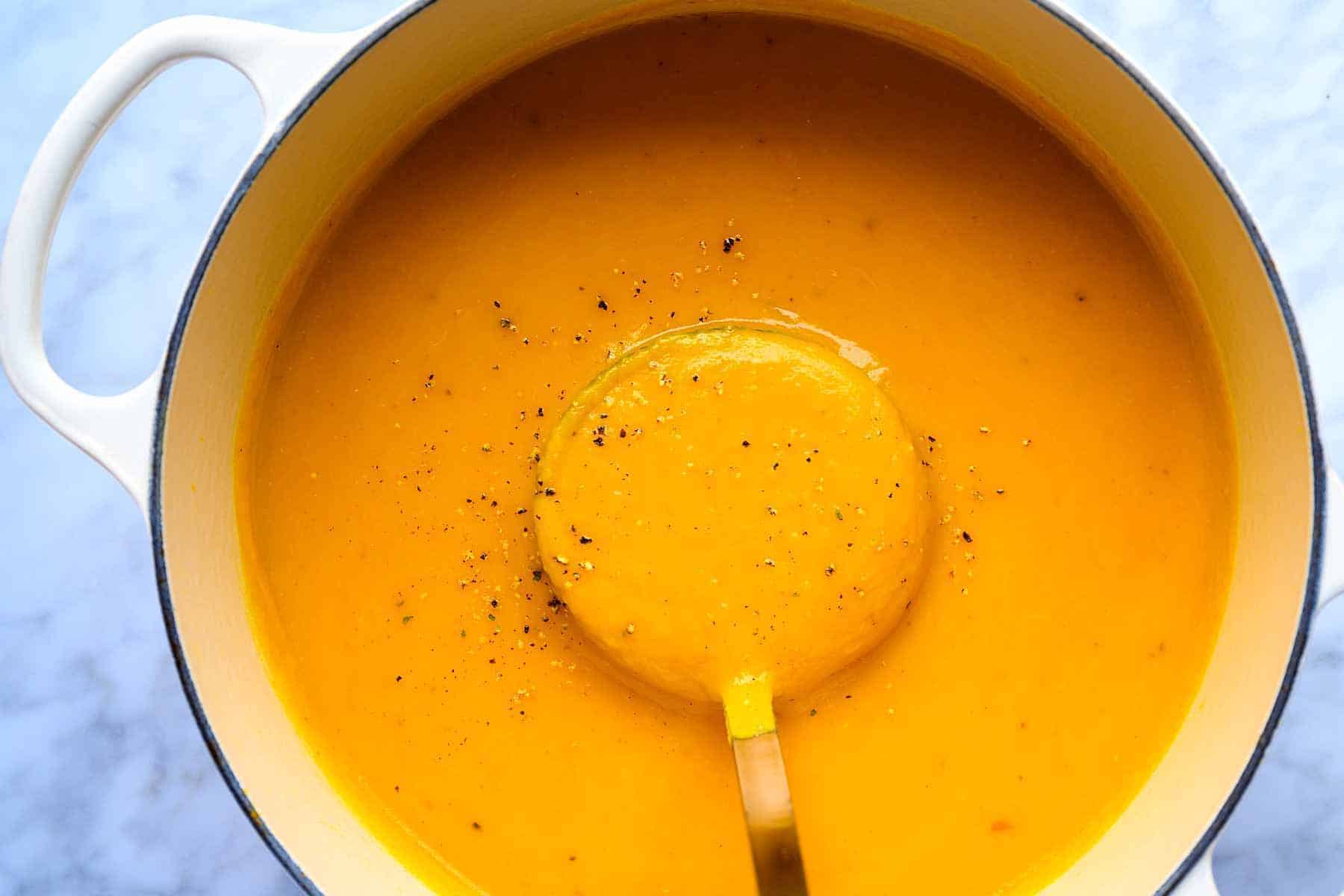 Creamy butternut squash soup